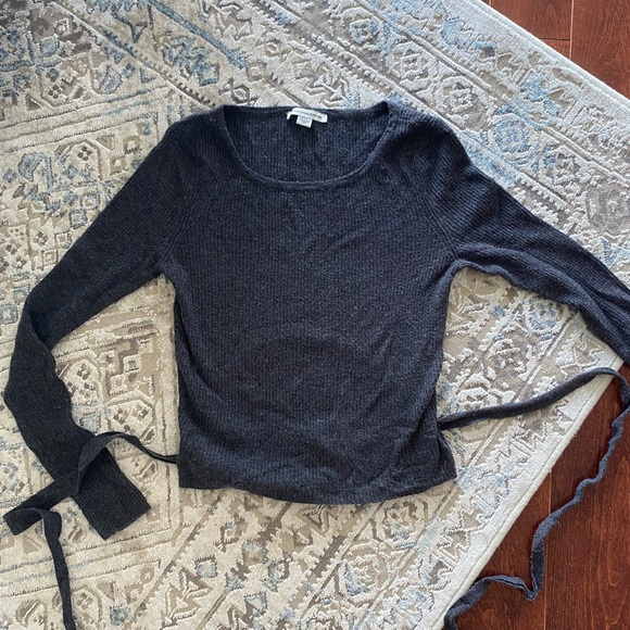 AE open back tie up knit long sleeve top - Picture 5 of 7